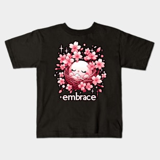 EMBRACE - KAWAII FLOWERS INSPIRATIONAL QUOTES Kids T-Shirt